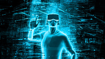 Abstract Tech Man HD wallpaper