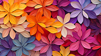 Colorful Petal Mosaic, petal, colors, artistic, flower HD wallpaper