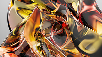 Luminous Orange Glass Abstract, abstract, glass, artist, artwork, digital-art, behance HD wallpaper