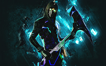 Fortnite Aftermath Skin, Fortnite, main characters, turquoise stone background, Aftermath, Fortnite skins, Aftermath Skin, Aftermath Fortnite, Fortnite characters HD wallpaper