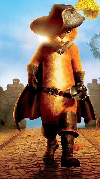 DreamWorks, Puss in Boots, Animation HD phone wallpaper