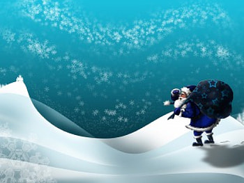 Santa, winter, snow, christmas, xmas HD wallpaper