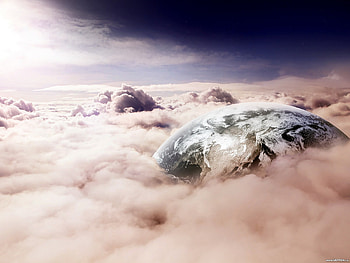 Landscape, Sky, Planets, Clouds HD wallpaper