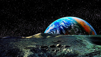 Trippy-Space--Earth-From-Space--- HD wallpaper