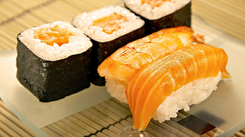 Sushi delicacy, Japanese cuisine, Fresh ingredients, Mouth-watering HD wallpaper