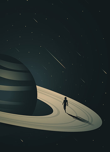 Art, Universe, Stars, Planet, Saturn, Jupiter HD phone wallpaper
