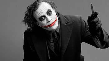Joker, Heath Ledger, DC Comics, Black and Red HD wallpaper