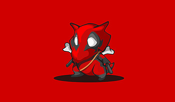 Cubone Pokemon Deadpool Minimalism , pokemon, anime, artist, digital-art, minimalism, artstation HD wallpaper