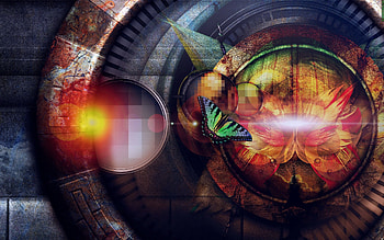 Lens, Abstract, Multicolored, Motley, Glass, Butterfly, Ball HD wallpaper