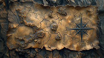 Vintage Treasure Map, treasure map, map, treasure, compass, antique HD wallpaper