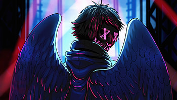 Neon Angel Boy , neon, angel, artist, artwork, digital-art HD wallpaper