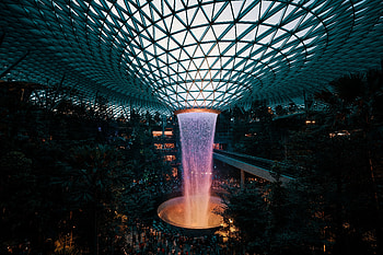 Architecture, Interior, Fountain, Building, Miscellanea, Miscellaneous, Design, Modern, Up To Date, Dome HD wallpaper