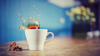 Tea Splash, tea, creative, drink, splash HD wallpaper