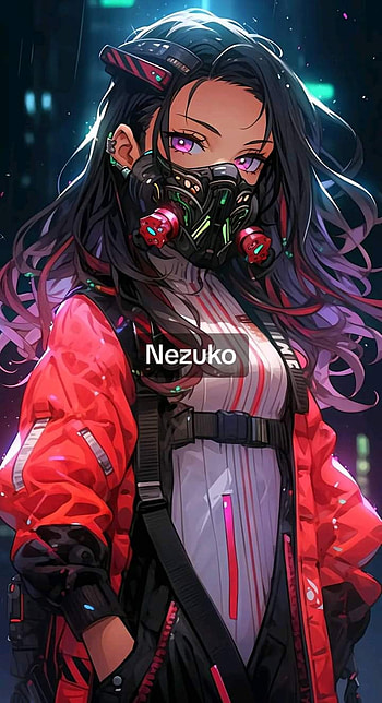 Nezuko kamado cyberpunk, Anime, Demon Slayer: Kimetsu no Yaiba, Nezuko Kamado HD phone wallpaper