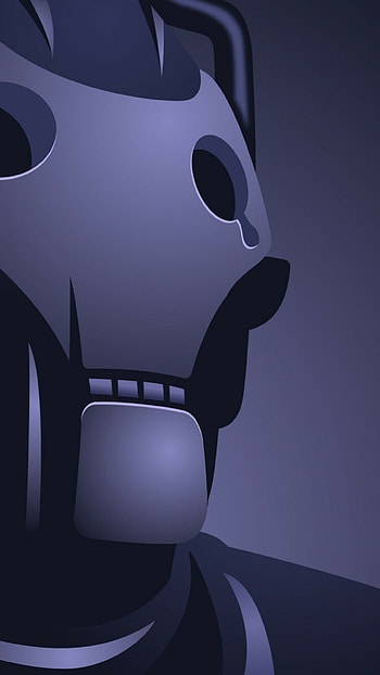 robot, blue, black, eyes HD phone wallpaper