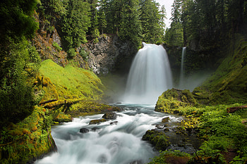 Waterfall, Forest, Moss, Nature, River, Waterfalls HD wallpaper