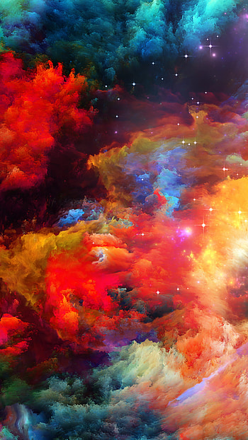 Colorful Smoke, colorful, colors, Abstract, smoke HD phone wallpaper