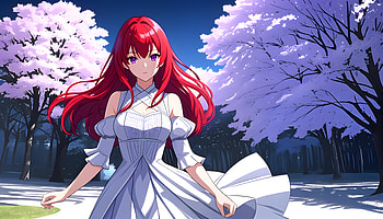 A girl in a park, AI Art, Anime, girl, anime girl HD wallpaper