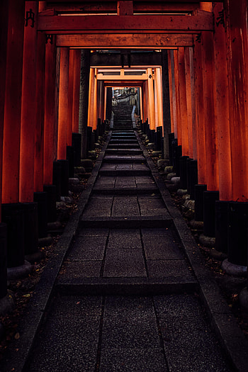 Miscellanea, Miscellaneous, Stairs, Ladder, Steps, Tunnel, China, Column, Columns HD phone wallpaper