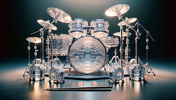 Stunning Ultra of a Crystal Drum Set, drum set HD wallpaper