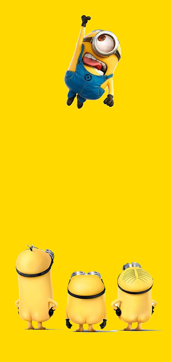 Amoled Minion, Middle Hole Punch HD phone wallpaper