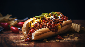 Chili Cheese Hot Dog, chili dog, food, hot dog HD wallpaper