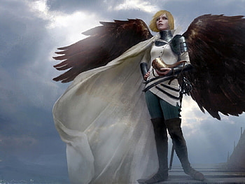 Angel, wing, fantasy, warrior HD wallpaper