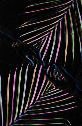 Leaves, Dark, Miscellanea, Miscellaneous, Palm, Hands, Touching, Touch HD phone wallpaper