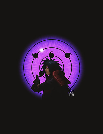 MADARA UCHIHA, naruto, magenta, art HD phone wallpaper