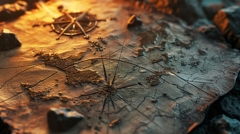 Enigmatic Treasure Map, treasure map, map, compass, treasure, adventure HD wallpaper