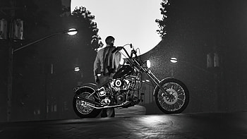 Alone Rider , artist, artwork, biker, artstation HD wallpaper