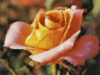 Yellow Painted Rose, art, floral, romance, beauty, artwork, rose, painting, flower, love HD wallpaper