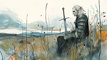 of Geralt of Rivia from The Witcher, video game, The Witcher, Geralt of Rivia HD wallpaper