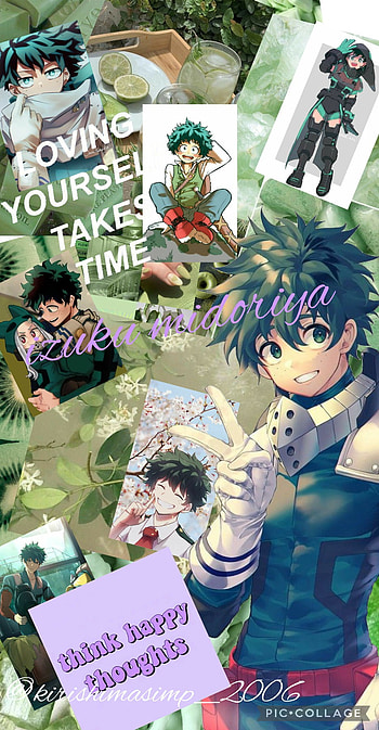 Izuku midoriya, green, japanese, deku, mha, purple, bnha, class 1a, positive quotes, anime HD phone wallpaper
