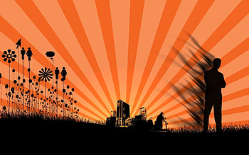 City, Vector, Silhouette, Movement, Traffic, Lines, Shadow HD wallpaper