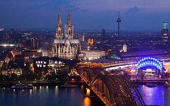 Cologne Germany , backgrounds, Gothic architecture, Rhine River HD wallpaper