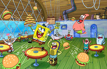 SpongeBob SquarePants Ultra – Bikini Bottom Burger Bash!, SpongeBob SquarePants, Patrick Star, Krusty Krab HD wallpaper