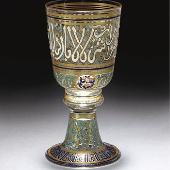 Enamelled Persian style, Small J & L Lobmeyr, Artistic goblet glass HD phone wallpaper