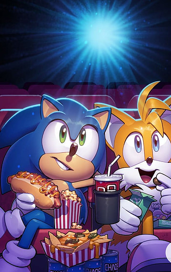 Sonic, art, cartoon HD phone wallpaper