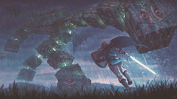 Downpour - Tears of the Kingdom, Link, video game, The Legend of Zelda: Tears of the Kingdom, rain HD wallpaper
