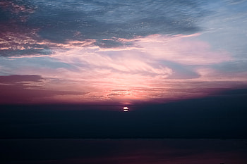 Sunset Under Clouds Sea , sunset, clouds, sea, dusk, dawn, nature HD wallpaper