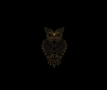 Golden Owl bird, pattern, art HD wallpaper
