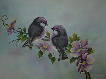 sweet, cute, birds, bird, flower HD wallpaper