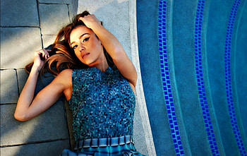 Jessica Alba, blue, summer, girl, actress, water, woman HD wallpaper