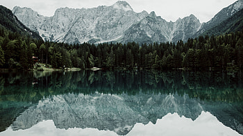 Landscape, Nature, Trees, Mountains, Lake, Reflection HD wallpaper
