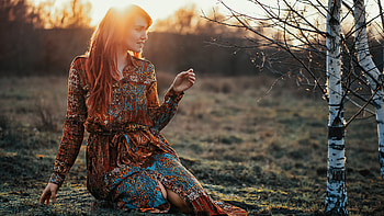 Dawn Time Redhead Girl , redhead, girls, model HD wallpaper