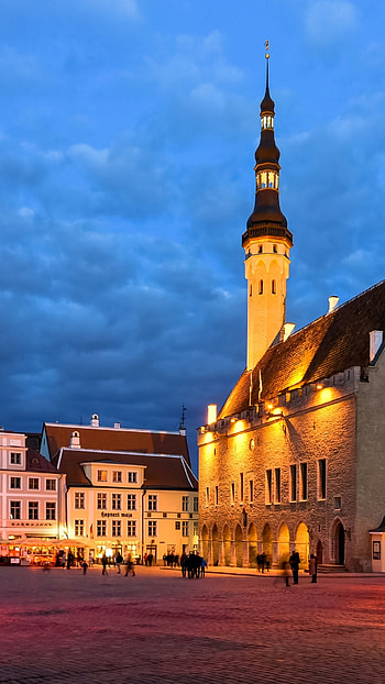 Tallinn Town Hall, Estonian pride, Cultural hall, Magnificent architecture HD phone wallpaper