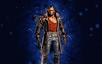 Placide, , blue neon lights, Cyberpunk 2077, RPG, fan art, Cyberpunk 2077 characters, Placide Cyberpunk HD wallpaper