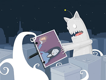 Monster , night, darkness, boxes, , monsters HD wallpaper
