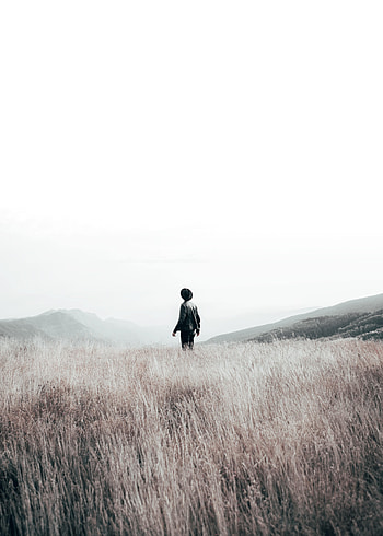 Nature, Field, Human, Person, Loneliness, Hat HD phone wallpaper